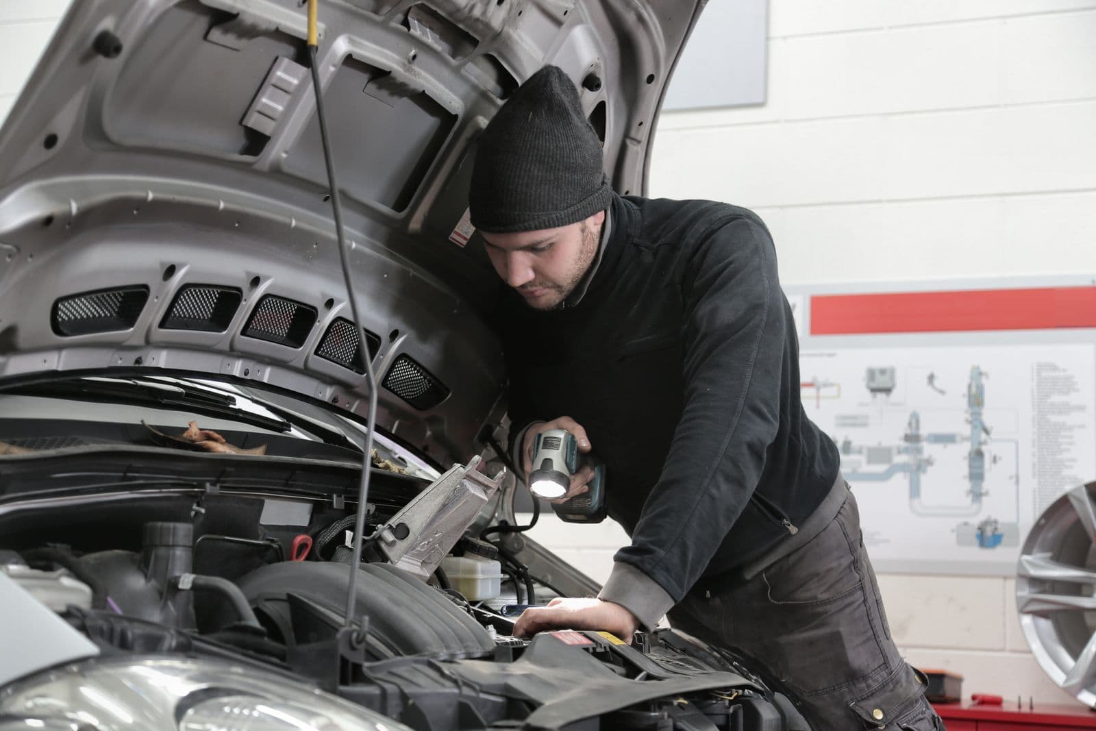 Tire service bay — hands-on industry work